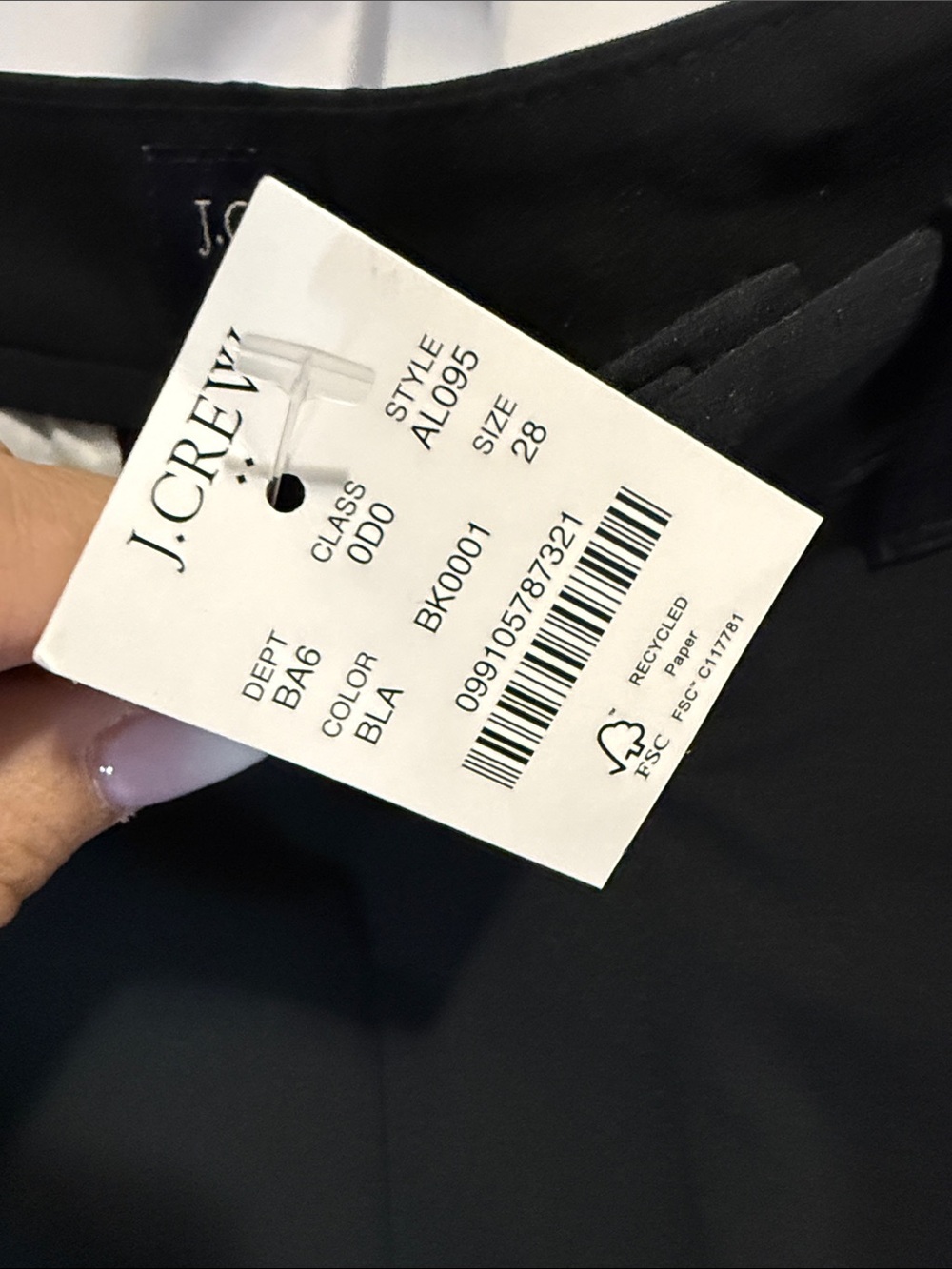 J. Crew Men's Black Flat-Front Chino Shorts - Picture 3 of 4